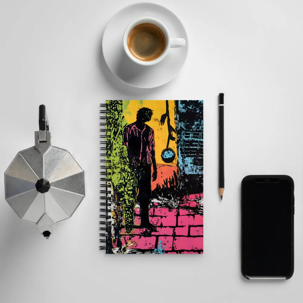 Urban Solitude: A Graffiti Journey | Spiral Notebook