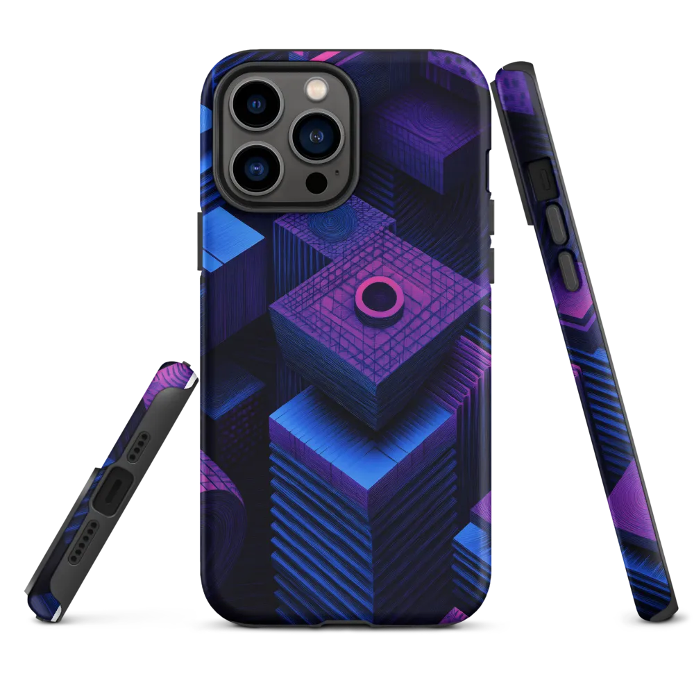 Geometric Dreams in Blue and Purple