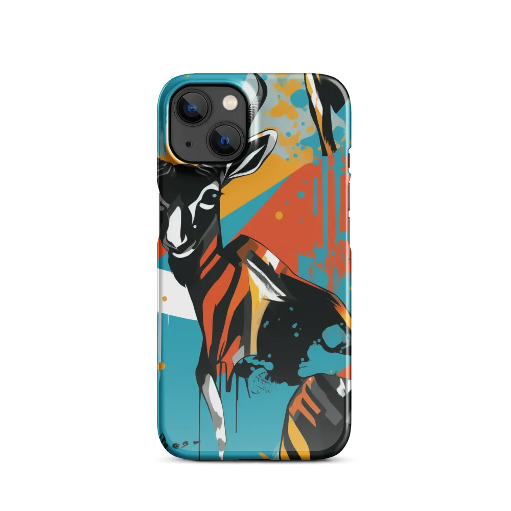 Dynamic Antelope in Vivid Abstract