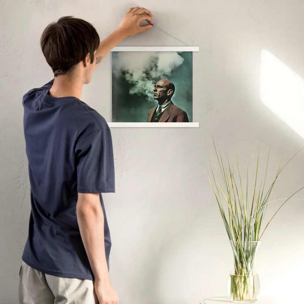 Clouded Thoughts | Poster With White Wood Hanger | 14″×14″