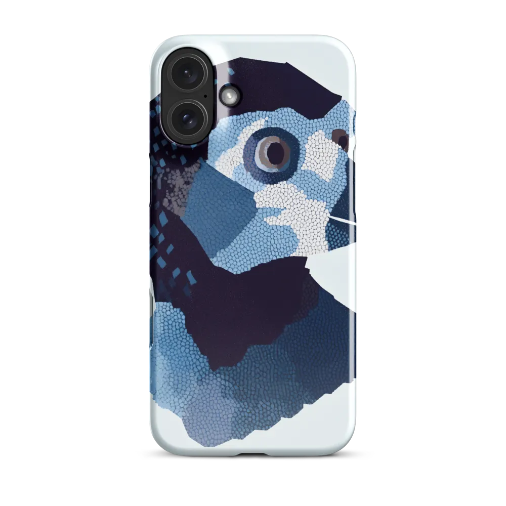 Abstract Avian Portrait in Blue