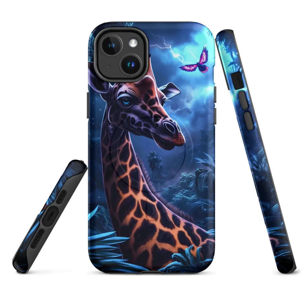 Mystical Giraffe in Twilight Jungle