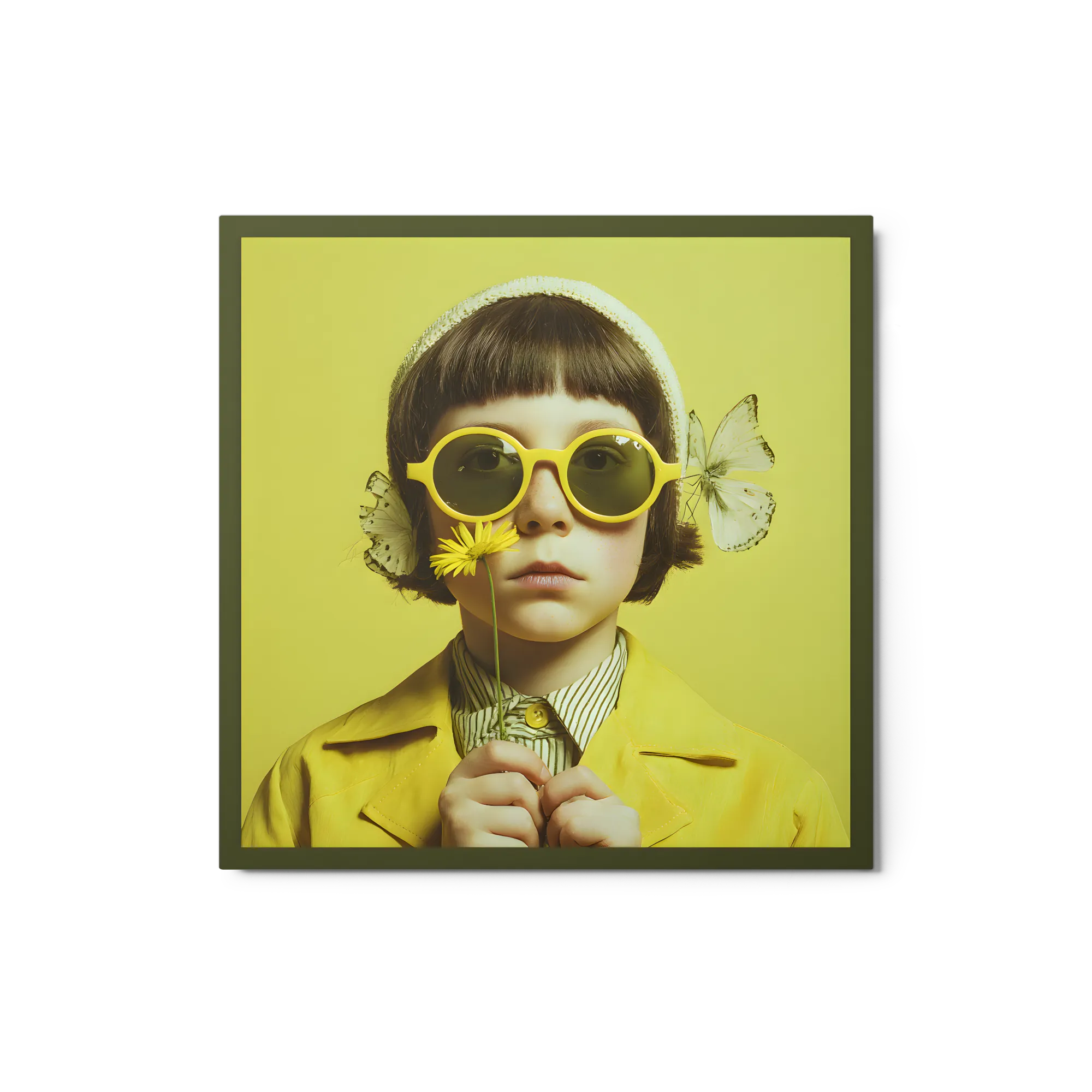 Dandelion Gaze 
 Metal Print | 12″x 12″