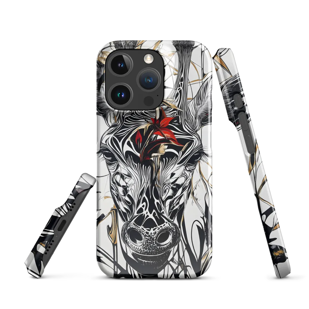 Floral Elegance: The Giraffe's Portrait