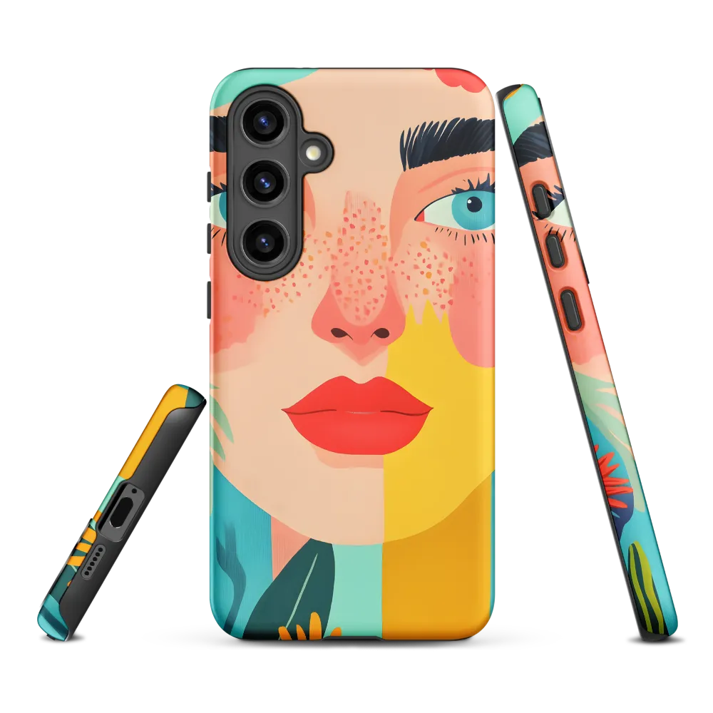 Floral Serenity: A Modern Portrait