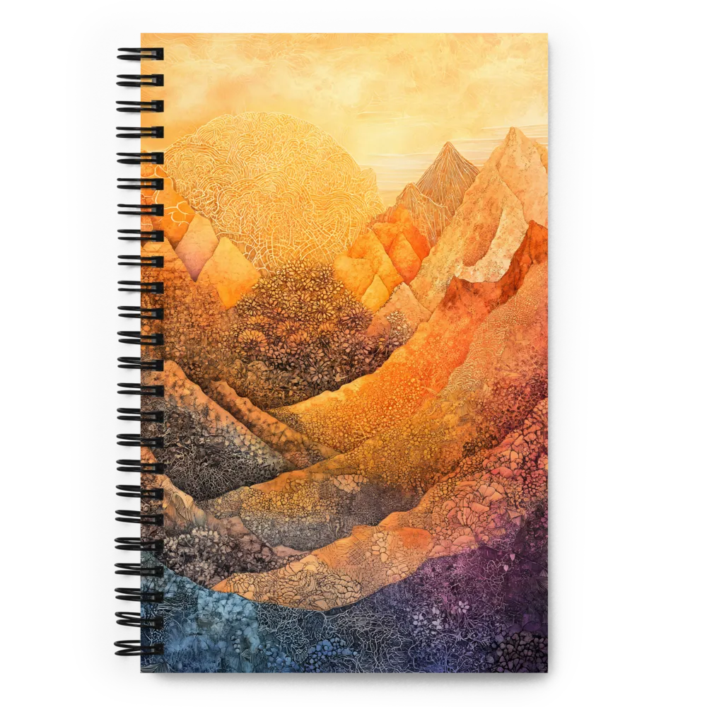 Serene Peaks of Color | Spiral Notebook