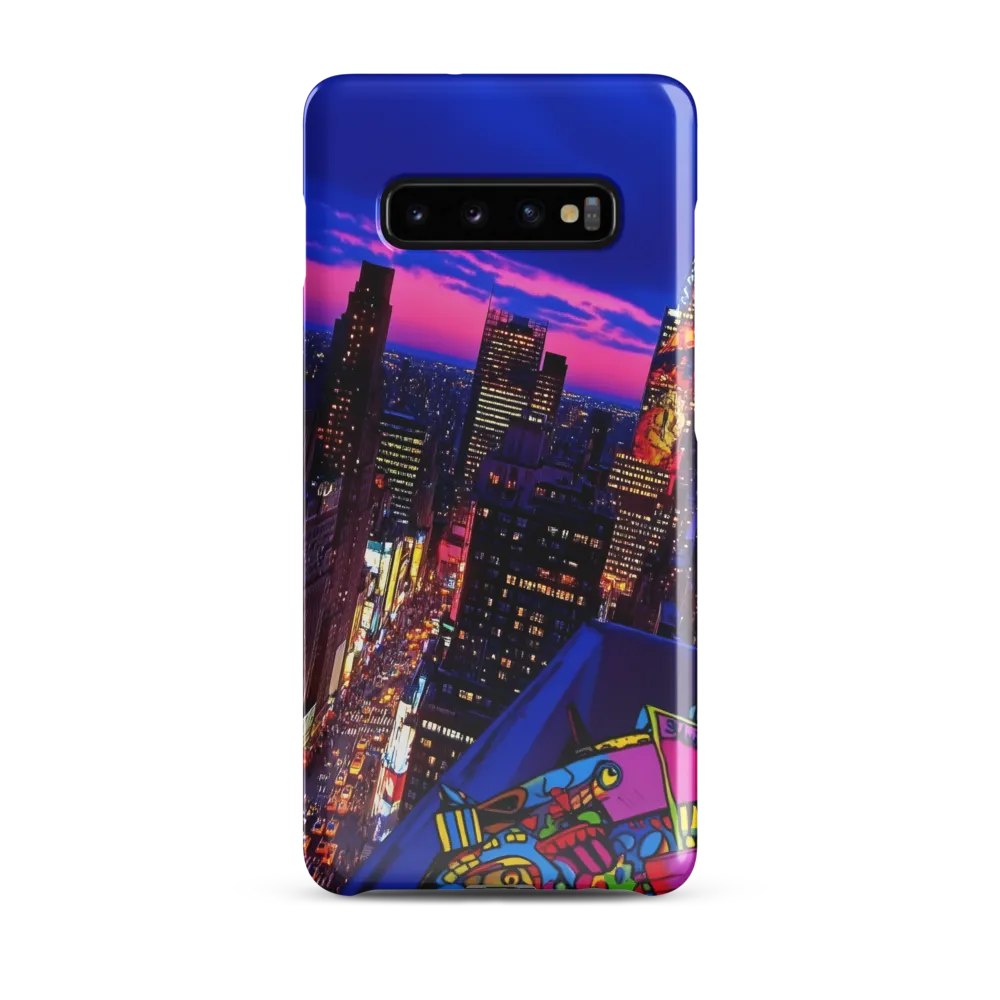 Neon Twilight: A City in Vibrance | Phone Case |  S10 Plus | Snap Case | Glossy