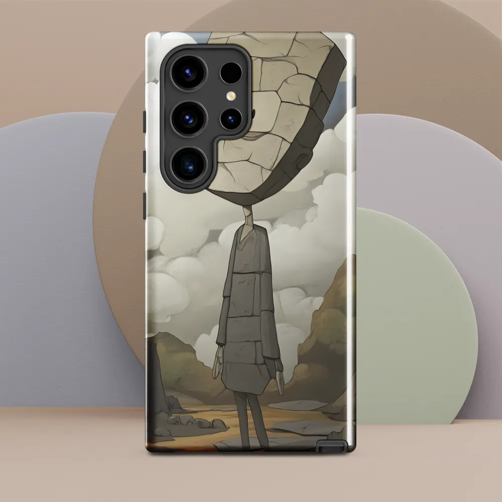 Whimsical Stone Figure in a Rocky Landscape | Phone Case |  S24 Ultra | Tough Case | Glossy