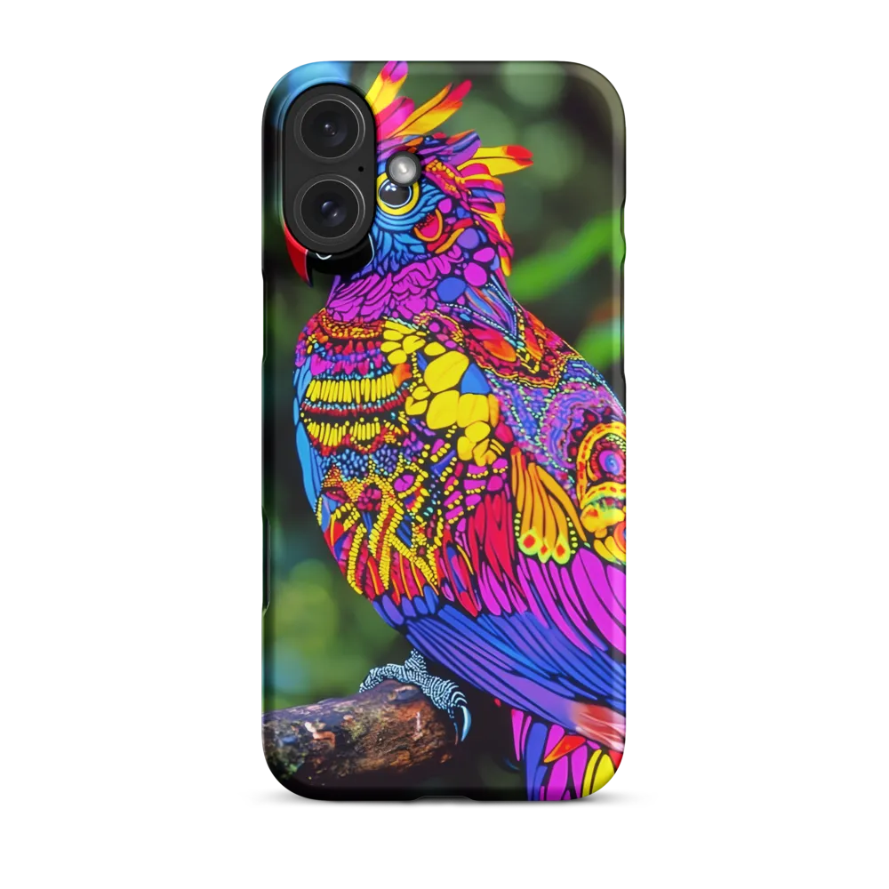 Vibrant Psychedelic Parrot | Phone Case |  16 Plus | Snap Case | Matte