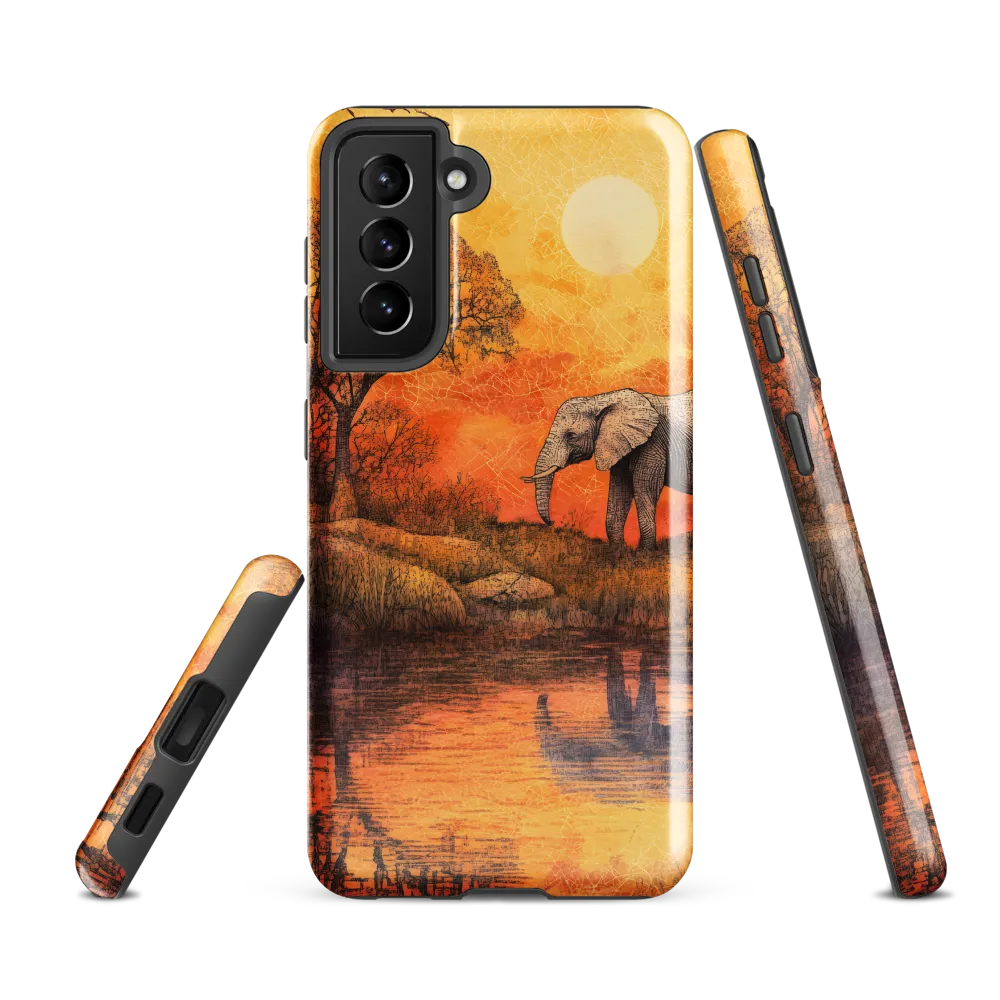 Elephant's Serenity at Dusk
