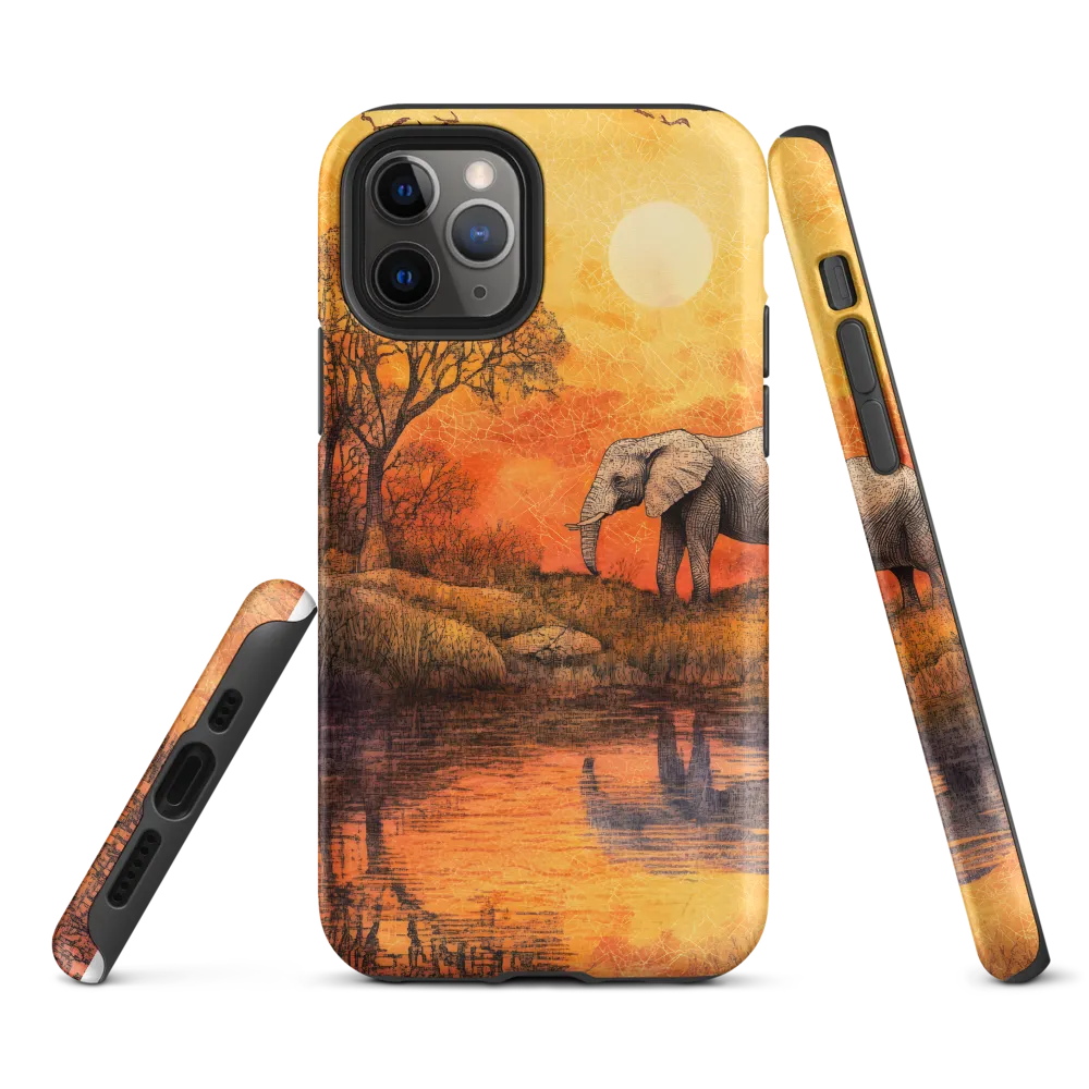 Elephant's Serenity at Dusk