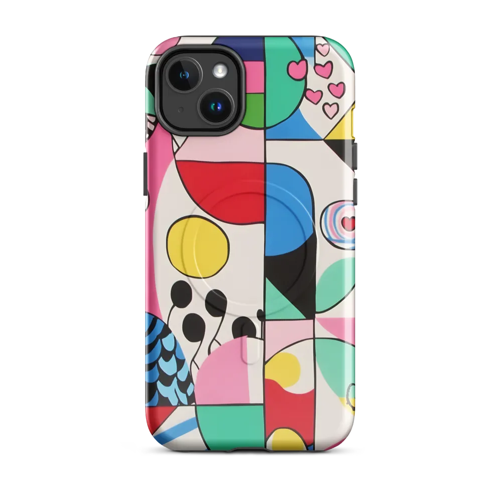 Dynamic Interplay of Shapes | Phone Case |  14 Plus | MagSafe® Tough Case | Glossy