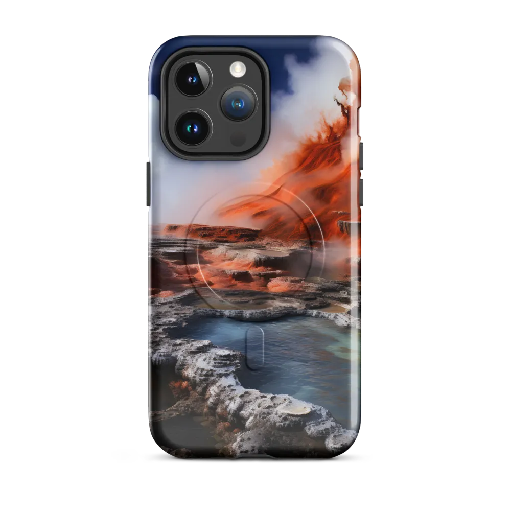 Nature's Fury: The Volcano's Expression | Phone Case |  14 Pro Max | MagSafe® Tough Case | Glossy