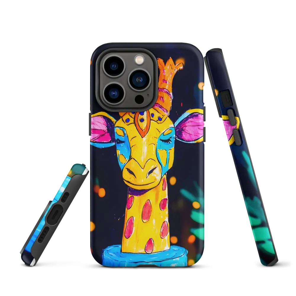 Whimsical Giraffe in Vibrant Colors