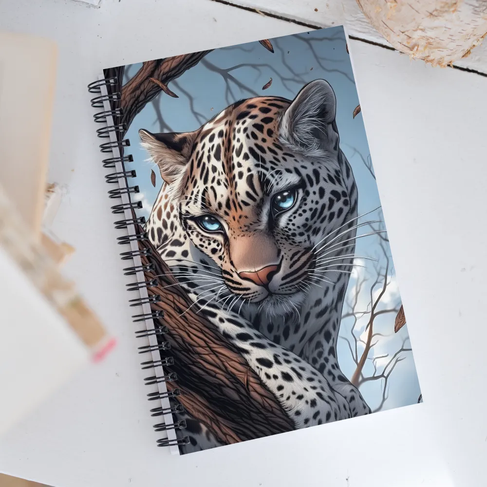 Silent Vigil: The Enigmatic Leopard | Spiral Notebook