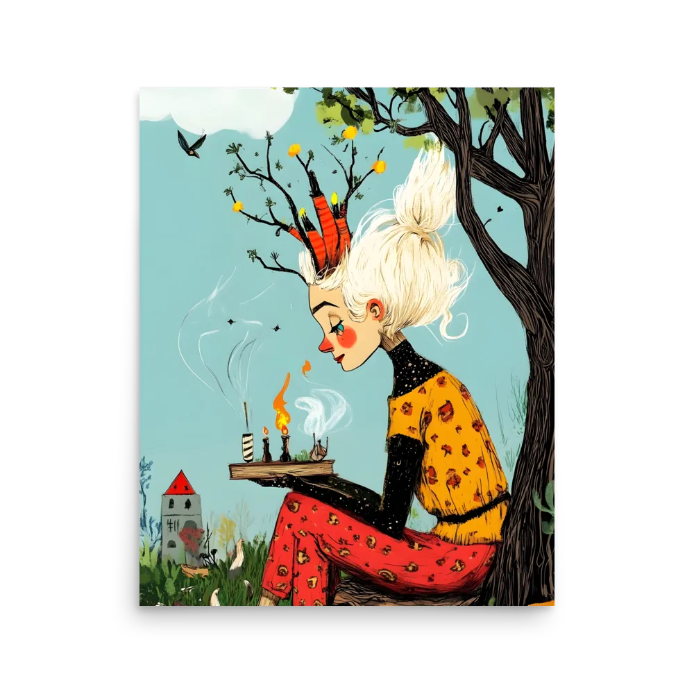 Whimsical Nature Girl | Poster | 16″×20″