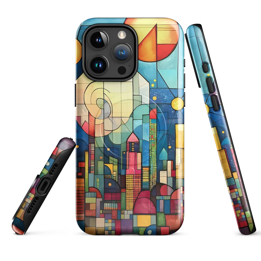 Geometric Harmony: A Vibrant Cityscape