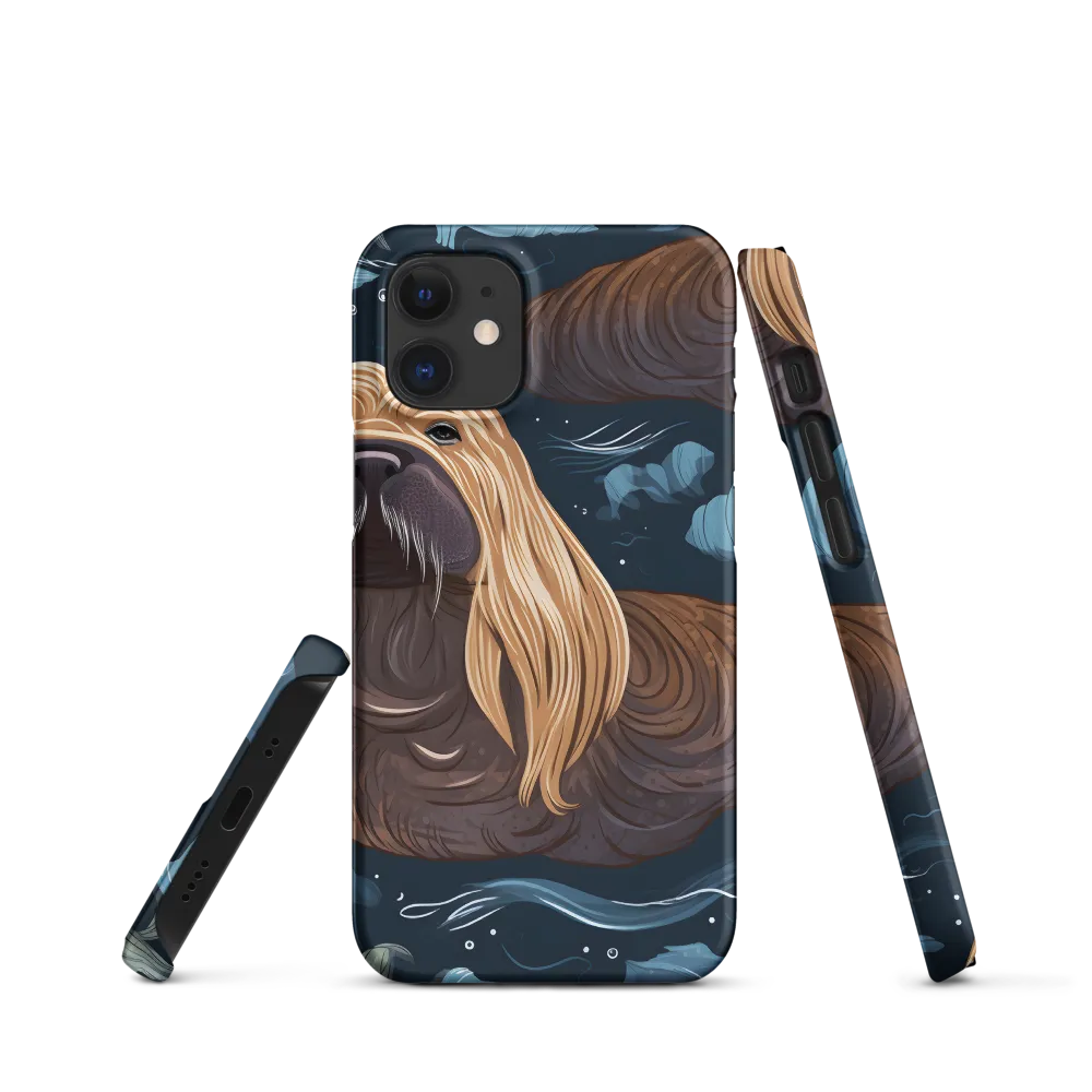 Whimsical Walruses in Deep Blue