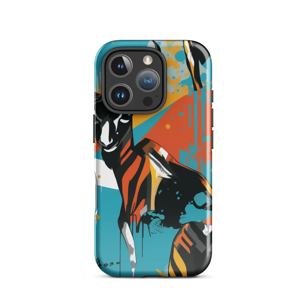 Dynamic Antelope in Vivid Abstract