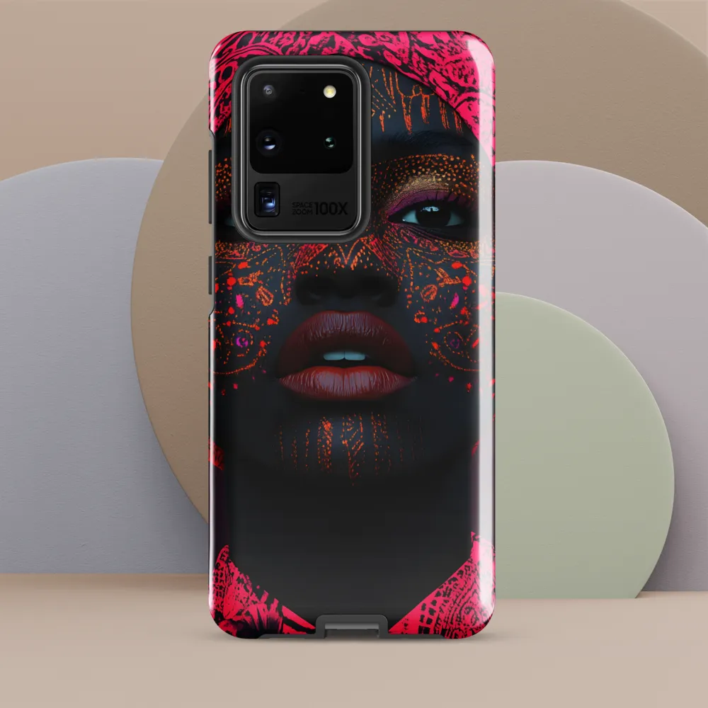 Neon Adornments: A Portrait of Cultural Expression