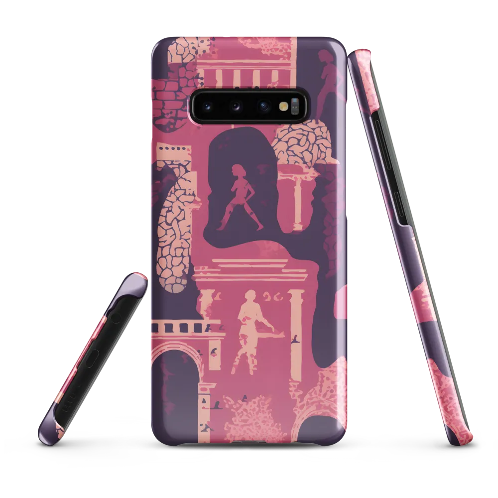 Whimsical Interplay of Figures and Architecture | Phone Case |  S10 Plus | Snap Case | Glossy