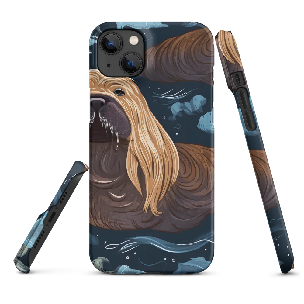 Whimsical Walruses in Deep Blue