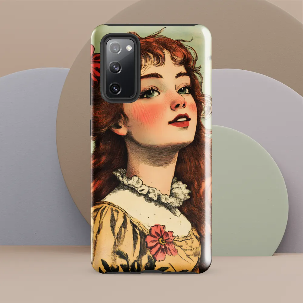 Whimsical Portrait of a Flower-Adorned Girl