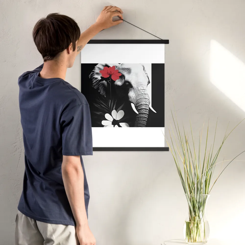 Elephant Harmony | Poster With Black Wood Hanger | 18″×24″