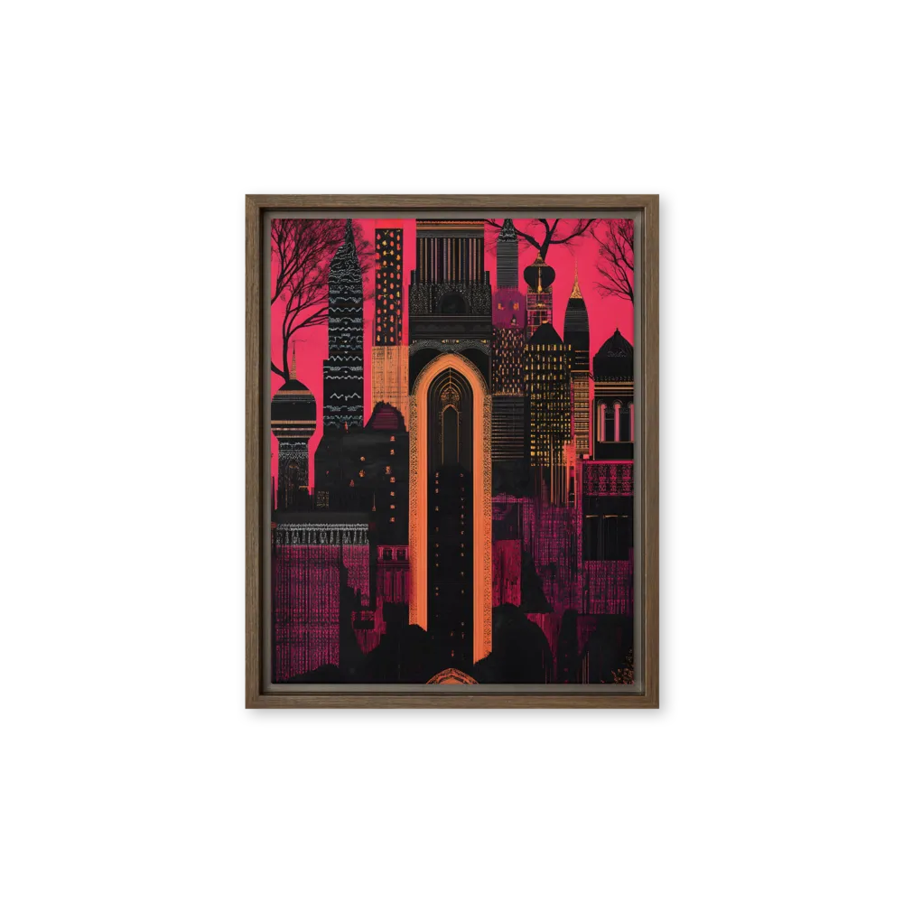 Urban Reverie | Canvas with Brown Frame | 11″×14″