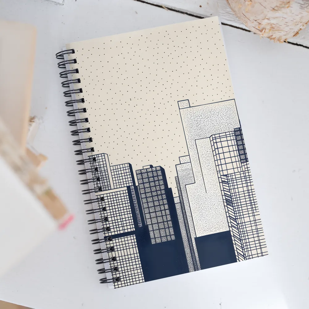 Urban Patterns: A Minimalist Skyline | Spiral Notebook