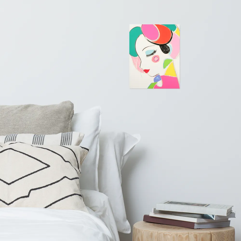 Whimsical Portrait in Colorful Abstraction | Poster | 11″×14″