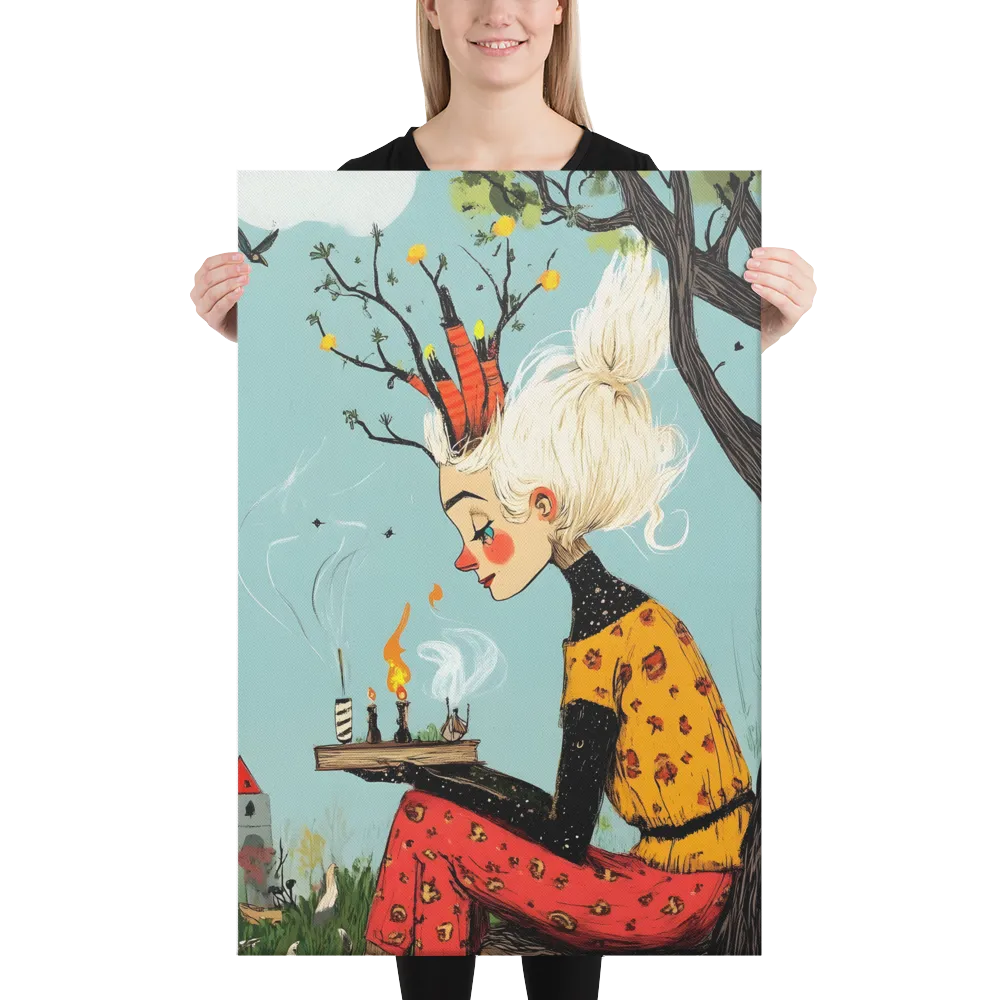 Whimsical Nature Girl | Canvas | 24″×36″