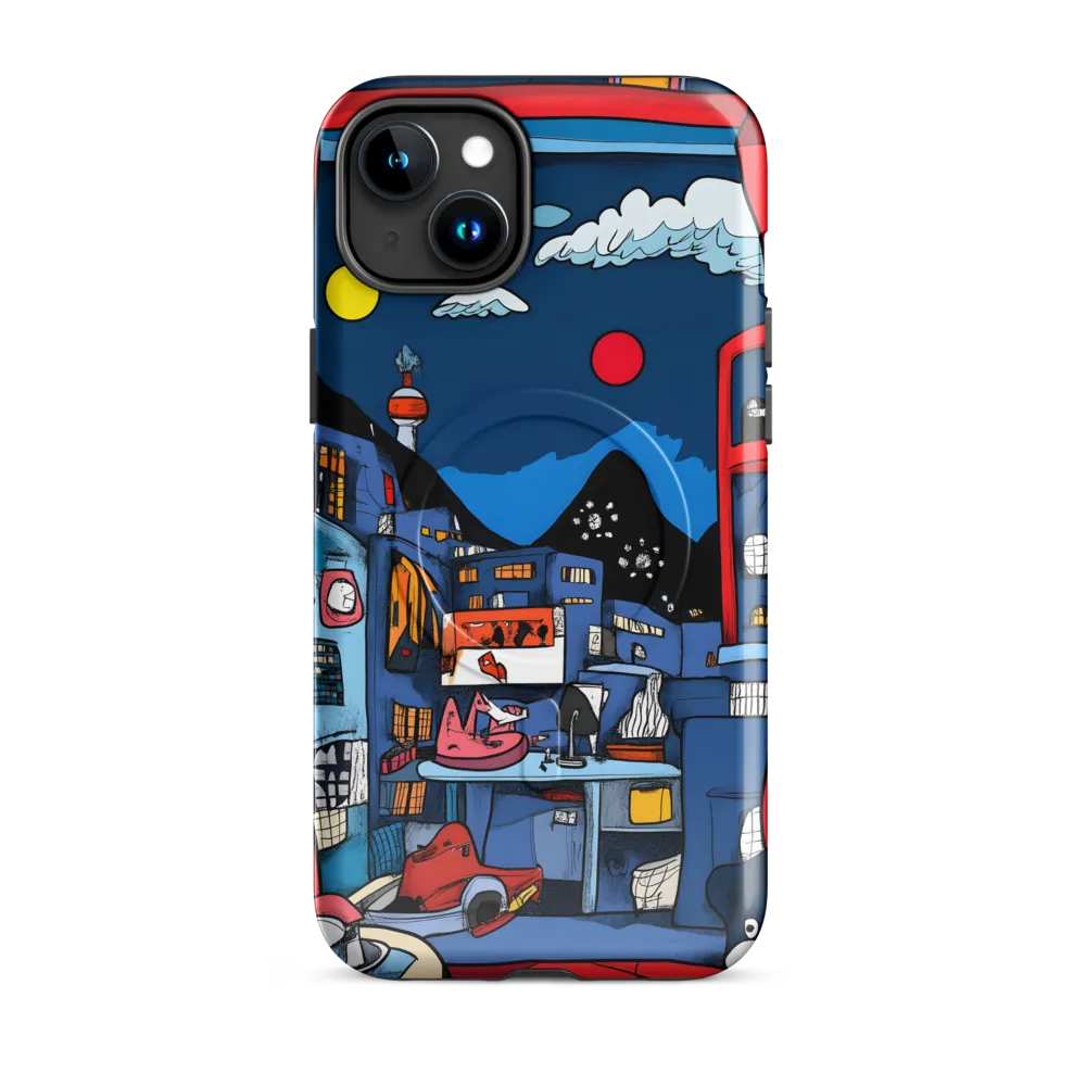 Whimsical Cityscape at Night