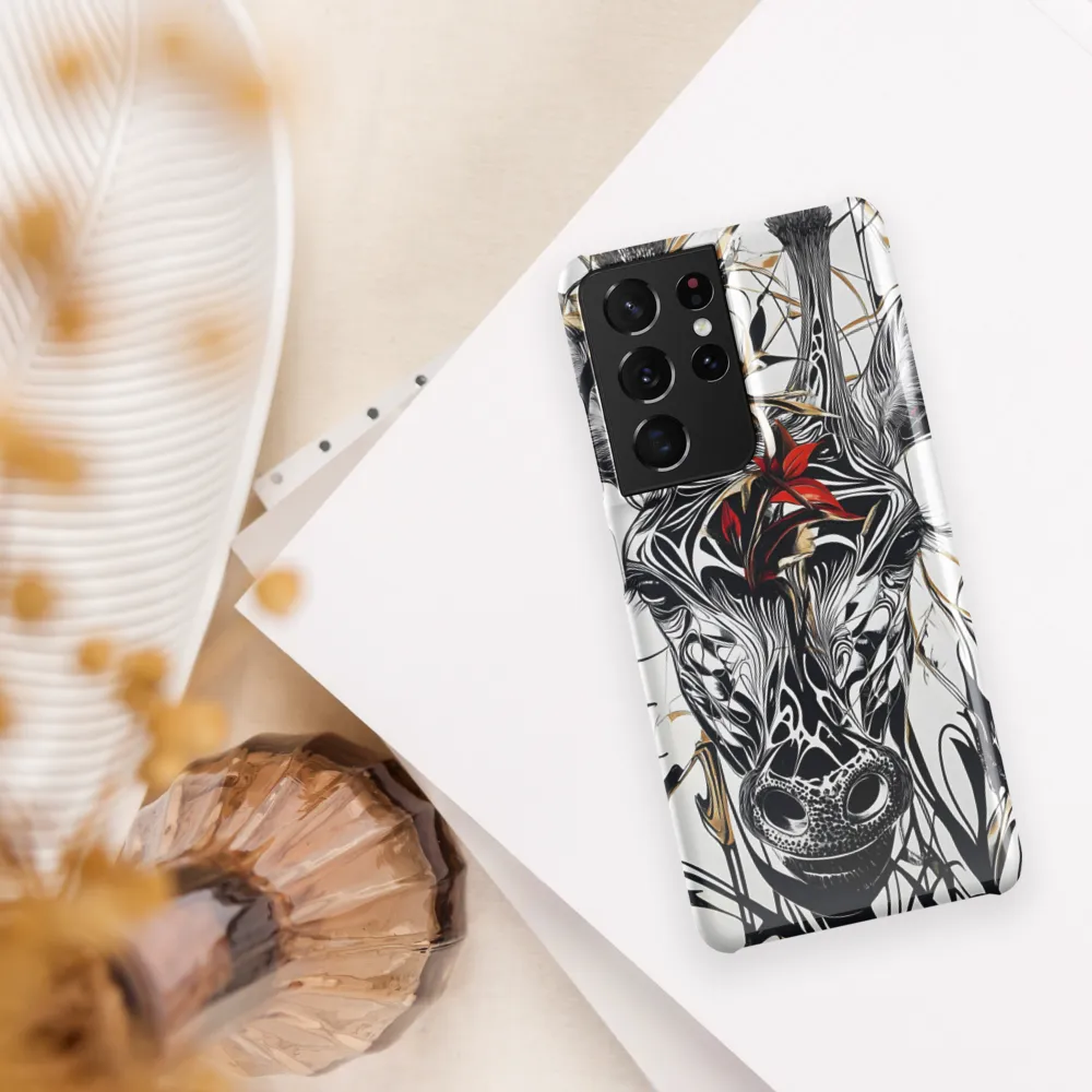 Floral Elegance: The Giraffe's Portrait