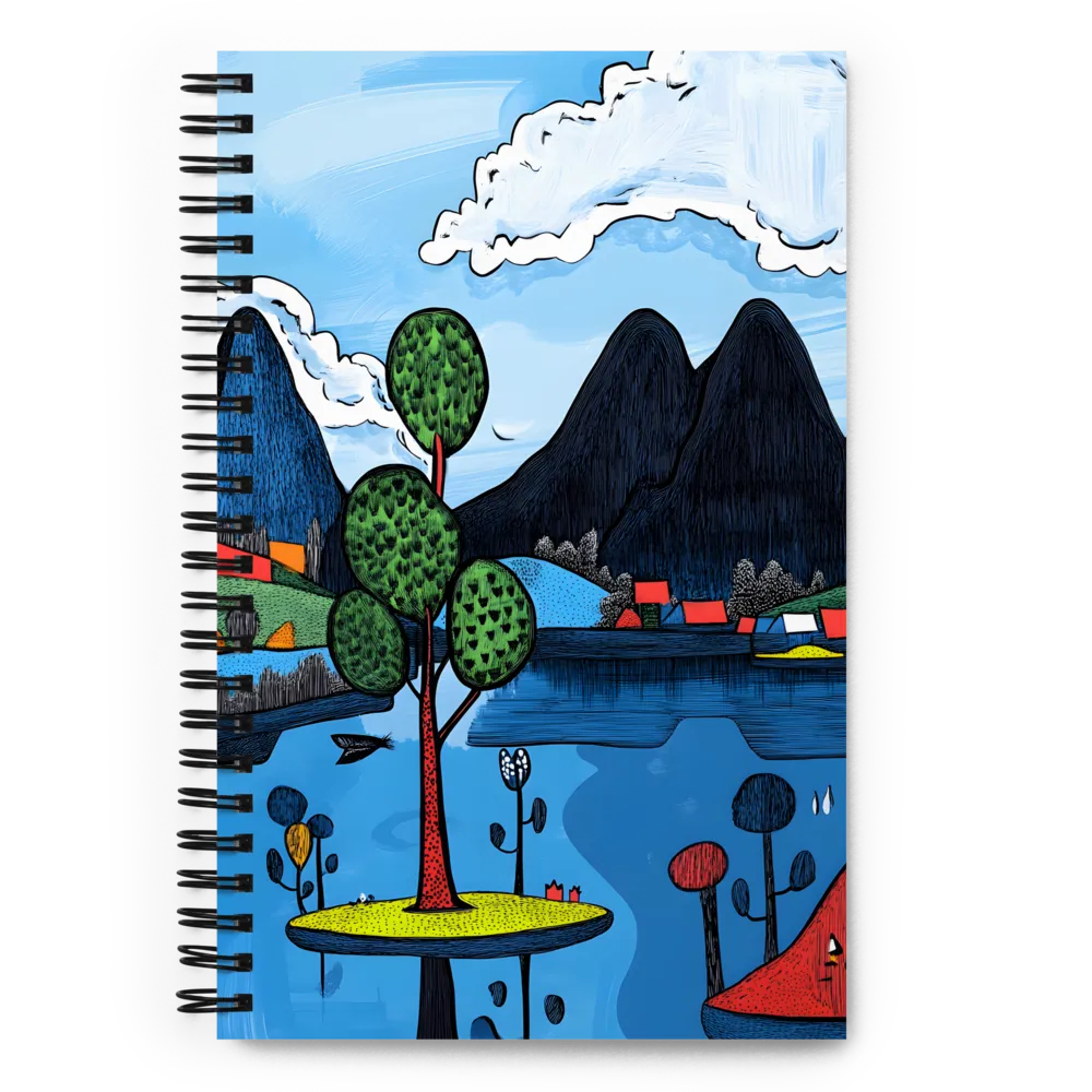 Whimsical Landscapes: A Play of Colors | Spiral Notebook