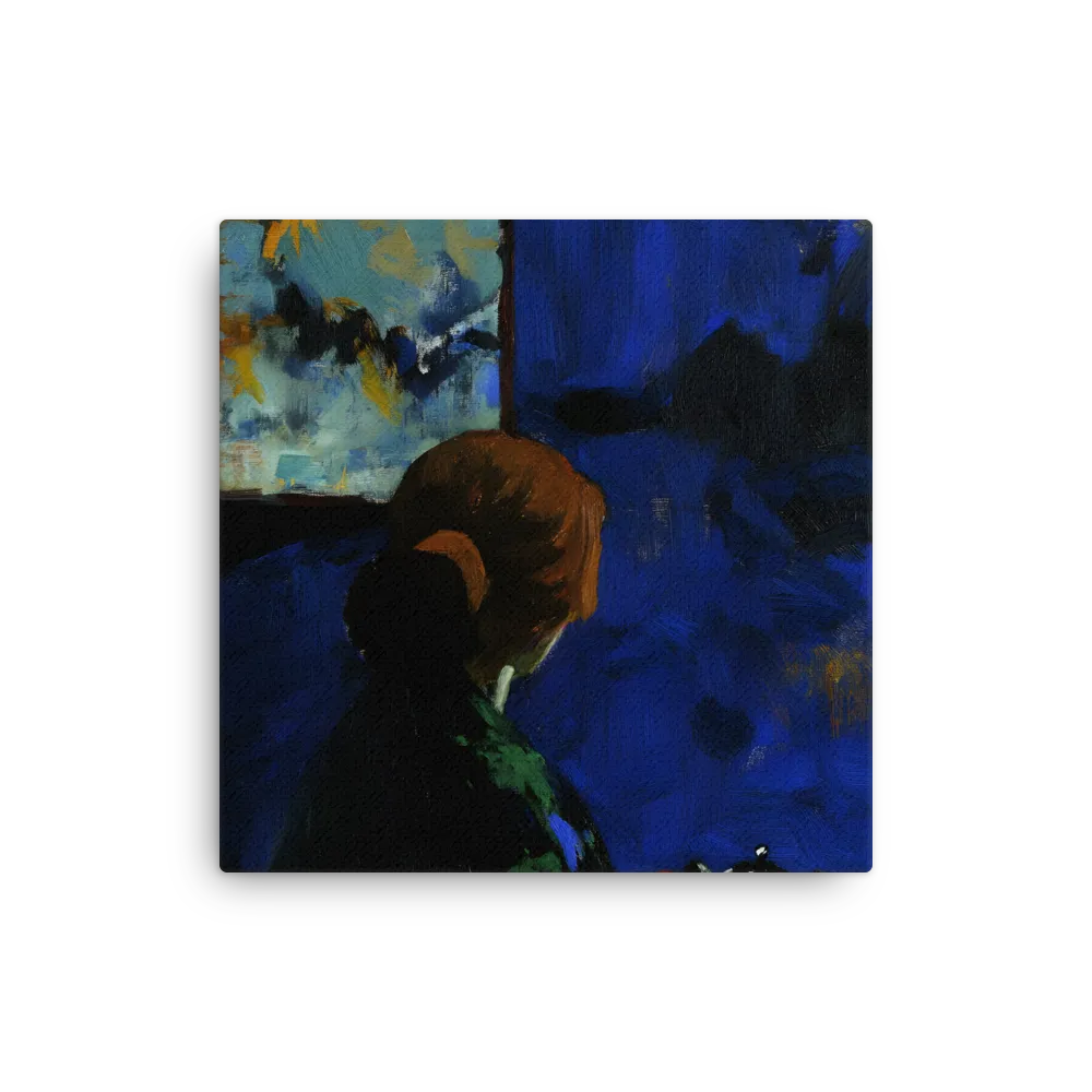 Contemplation Under the Night Sky | Thin Canvas | 12″×12″