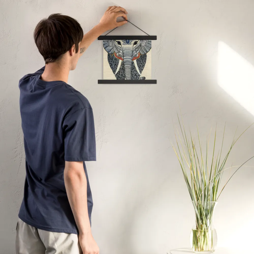 Majesty of the Elephant | Poster With Black Wood Hanger | 10″×10″