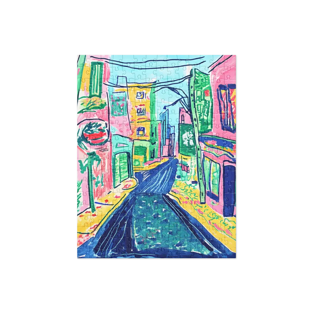 Dreamy Street in Vibrant Hues | Jigsaw Puzzle | 252/520 pieces