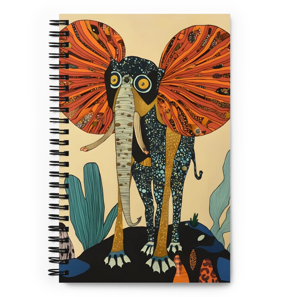 Whimsical Majesty: The Surreal Elephant | Spiral Notebook