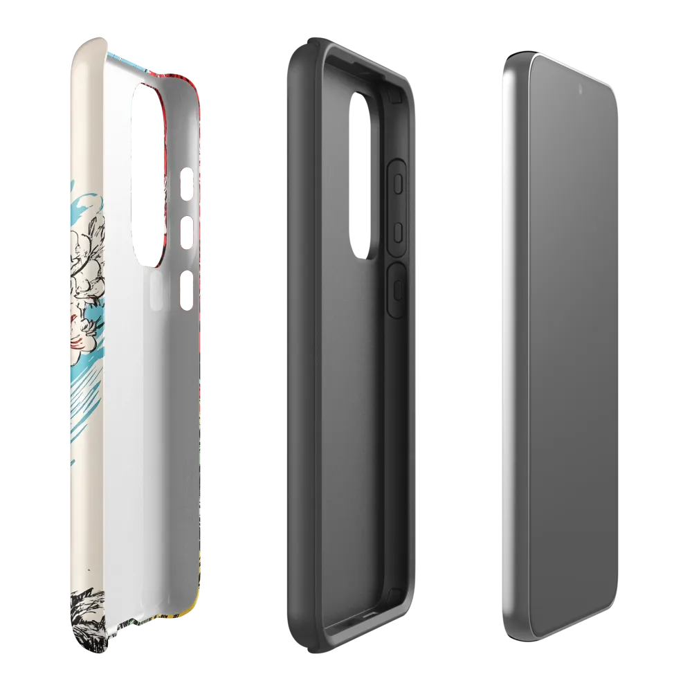 Floral Symphony in Bold Colors | Phone Case |  S23 Plus | Tough Case | Matte