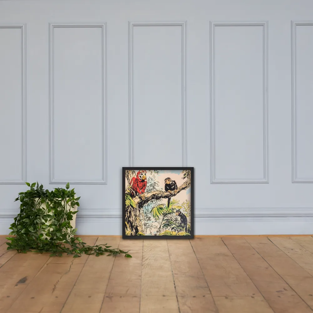 Jungle Harmony | Poster with Black Frame | 18″×18″