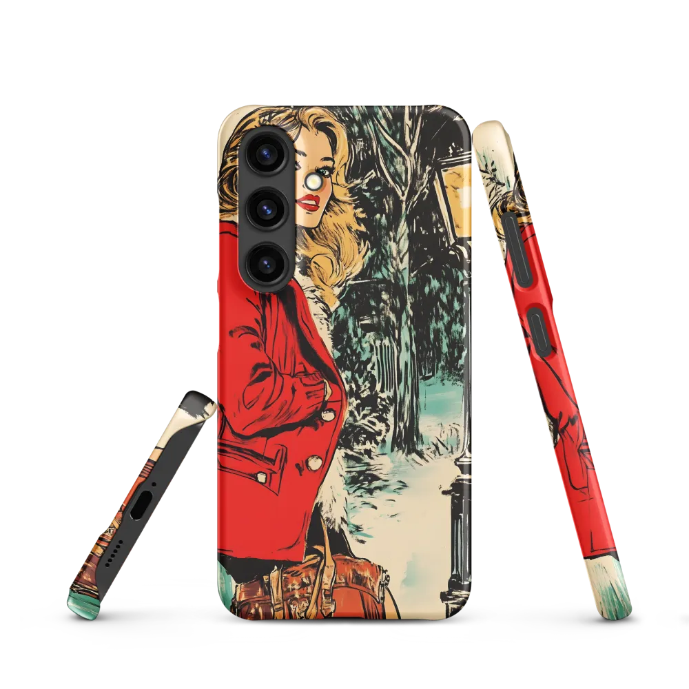 Winter Glamour in Red | Phone Case |  S24 | Snap Case | Matte