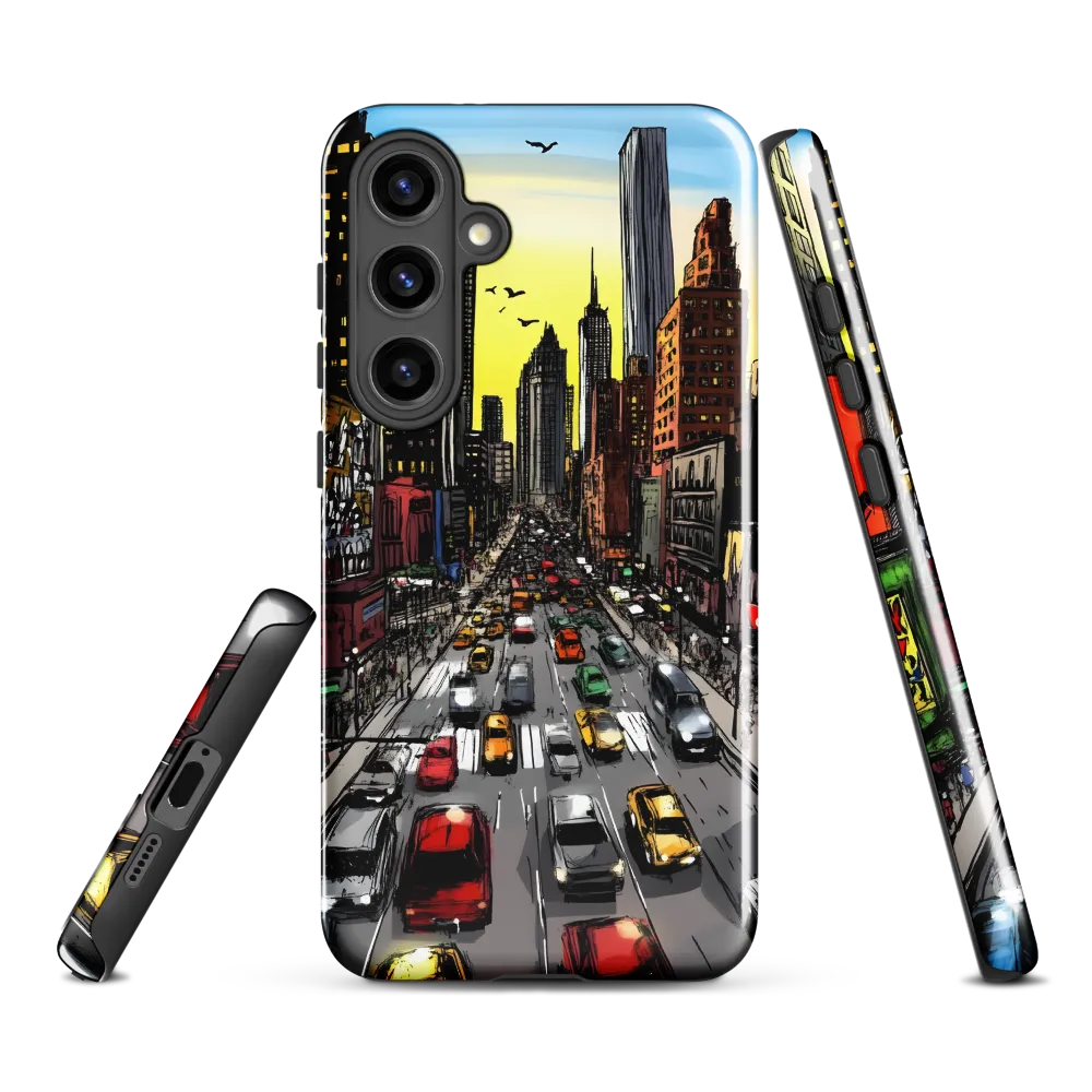 City Pulse at Dusk | Phone Case |  S24 Plus | Tough Case | Glossy
