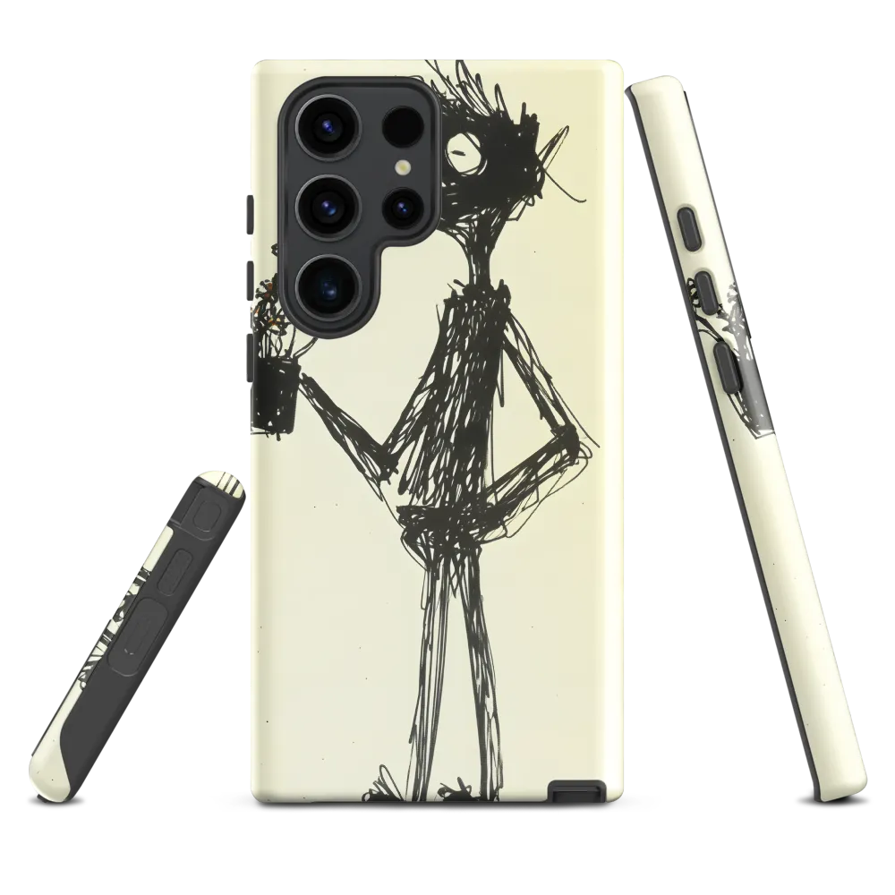 Whimsical Figure with Flowers