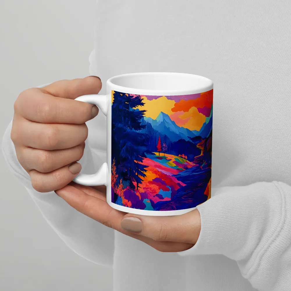 Radiant Serenity: A Surreal Landscape | Mugs | Multiple Sizes & Colors