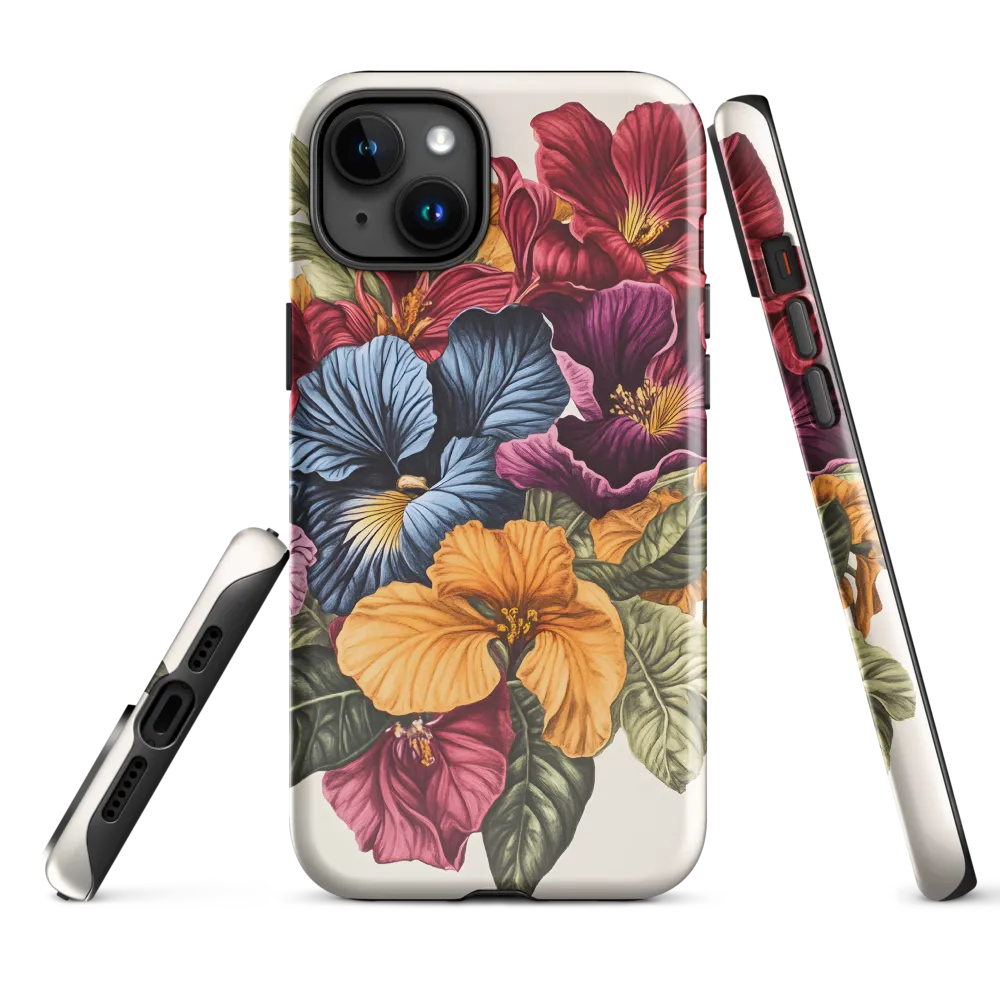 Floral Symphony in Color | Phone Case |  15 Plus | Tough Case | Glossy