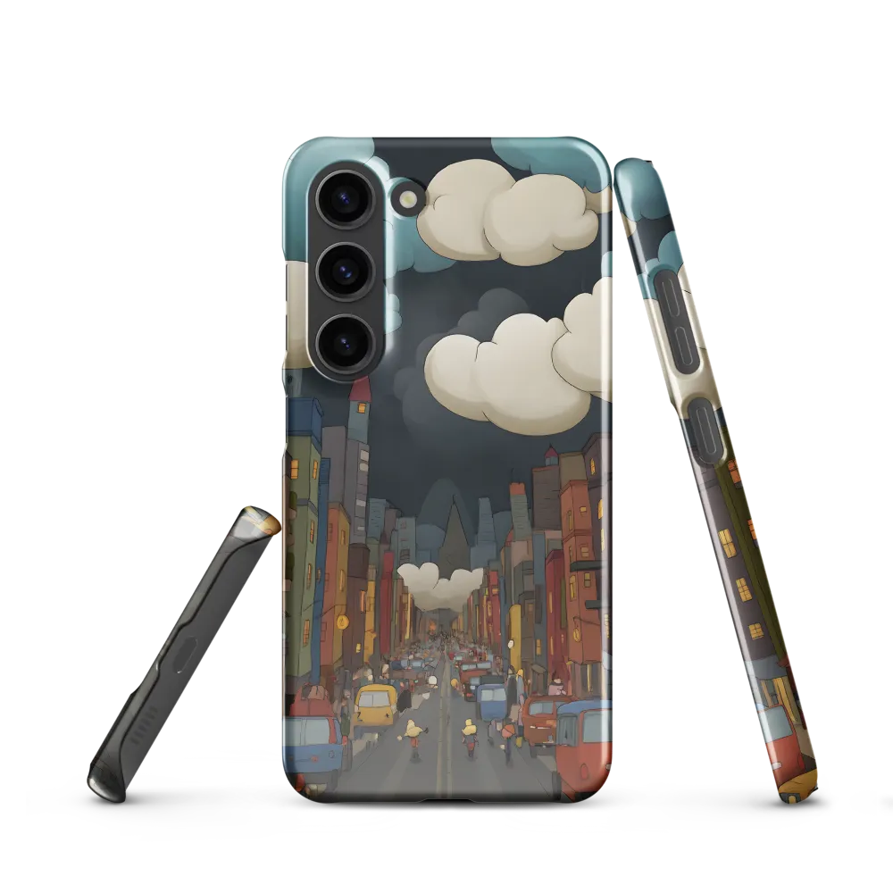 Urban Symphony: A City Awakens at Dusk | Phone Case |  S23 | Snap Case | Glossy