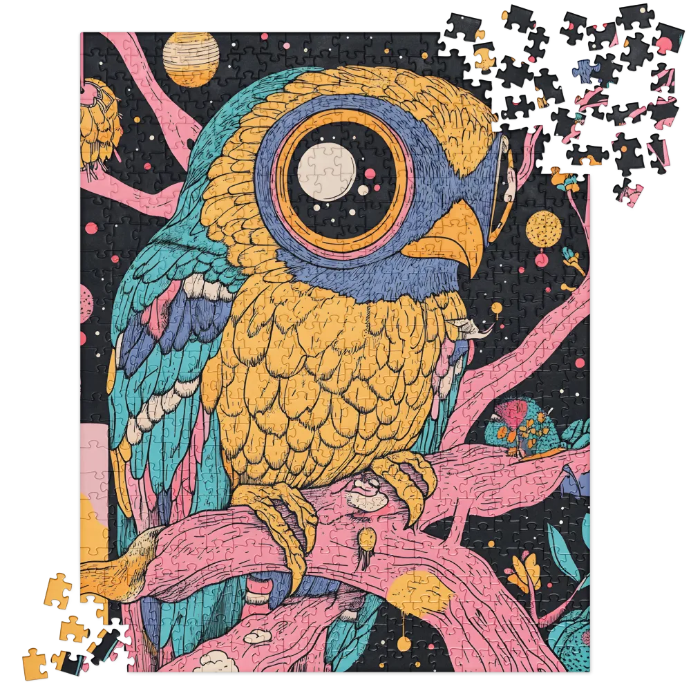 Whimsical Cosmic Owl | Jigsaw Puzzle | 520 pieces