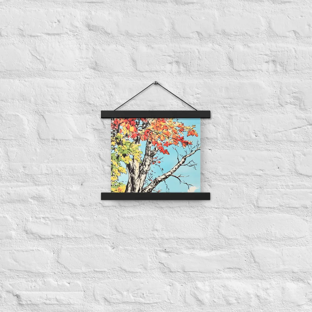 Autumn's Embrace | Poster With Black Wood Hanger | 10″×10″