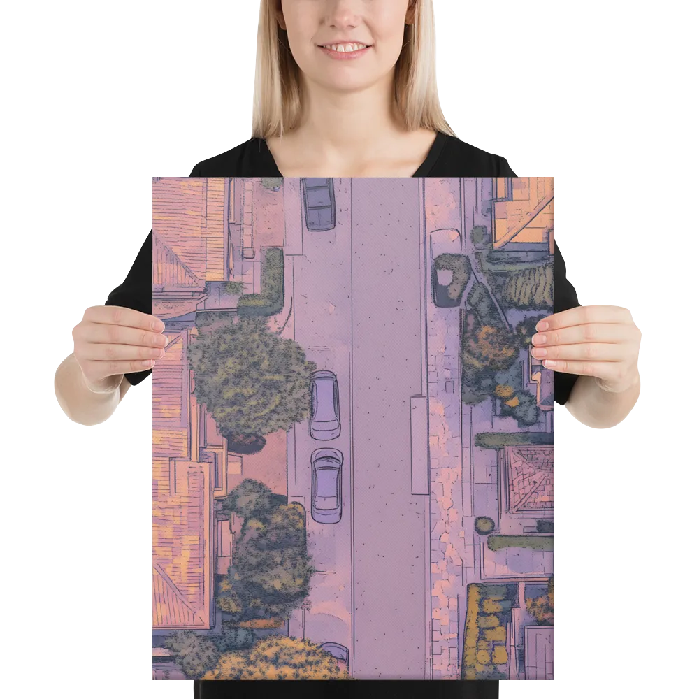 Aerial Serenity: Suburban Oasis | Canvas | 16″×20″